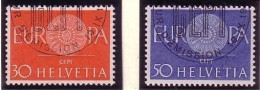 SCHWEIZ MI-NR. 720-721 GESTEMPELT(USED) EUROPA 1960 WAGENRAD - 1960