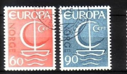 NORWEGEN MI-NR. 547-548 O EUROPA 1966 - SEGEL - 1966