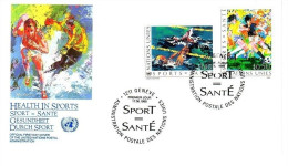 UNO GENF MI-NR. 169-170 FDC GESUNDHEIT DURCH SPORT 1988 - FDC