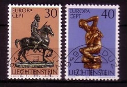 LIECHTENSTEIN MI-NR. 600-601 GESTEMPELT(USED) EUROPA 1974 SKULPTUREN - 1974