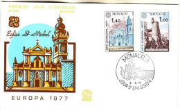 MONACO MI-NR. 1273-1274 FDC EUROPA 1977 - LANDSCHAFTEN - 1977