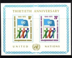 UNO NEW YORK BLOCK 6 POSTFRISCH(MINT) 30 JAHRE VEREINTE NATIONEN 1975 - Blocks & Kleinbögen