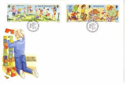 ISLE OF MAN MI-NR. 404-407 FDC EUROPA 1989 KINDERSPIELE - 1989