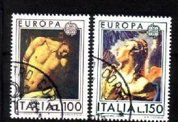 ITALIEN MI-NR. 1489-1490 GESTEMPELT(USED) EUROPA 1975 GEMÄLDE MICHELANGELO UND TIEPOLO - 1975