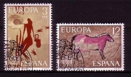 SPANIEN MI-NR. 2151-2152 GESTEMPELT(USED) EUROPA 1975 GEMÄLDE HÖHLENMALEREI PFERD - 1975