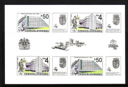 TSCHECHOSLOWAKEI 10 X BLOCK 85-86 POSTFRISCH(MINT) MODERNE GEBÄUDE BRIEFMARKENAUSSTELLUNG PRAGA`88 PRAG - Blocks & Sheetlets