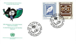 UNO WIEN MI-NR. 121-122 FDC POSTVERWALTUNG MARKE AUF MARKE - Stamps On Stamps