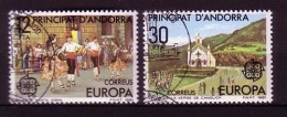 ANDORRA SPANISCH MI-NR. 138-139 GESTEMPELT(USED) EUROPA 1981 FOLKLORE VOLKSTANZ - 1981