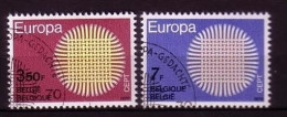 BELGIEN MI-NR. 1587-1588 GESTEMPELT(USED) EUROPA 1970 SONNENSYMBOL - 1970