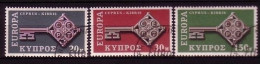 ZYPERN MI-NR. 307-309 GESTEMPELT(USED) EUROPA 1968 KREUZBARTSCHLÜSSEL - 1968