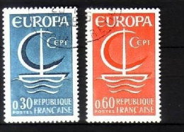 FRANKREICH MI-NR. 1556-1557 O EUROPA 1966 - SEGEL - 1966