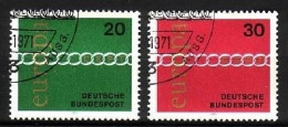 DEUTSCHLAND MI-NR. 675-676 O EUROPA 1971 - KETTE - 1971