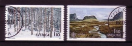 SCHWEDEN MI-NR. 989-990 GESTEMPELT(USED) EUROPA 1977 LANDSCHAFTEN - 1977