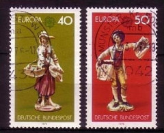 DEUTSCHLAND MI-NR. 890-891 GESTEMPELT(USED) EUROPA 1976 KUNSTHANDWERK STRASSENHÄNDLER - 1976