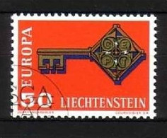 LIECHTENSTEIN MI-NR. 495 O EUROPA 1968 - KREUZBARTSCHLÜSSEL - 1968