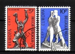 BELGIEN MI-NR. 1766-1767 GESTEMPELT(USED) EUROPA 1974 SKULPTUREN - 1974