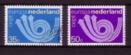 NIEDERLANDE MI-NR. 1011-1012 GESTEMPELT(USED) EUROPA 1973 POSTHORN - 1973