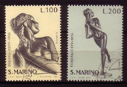 SAN MARINO MI-NR. 1067-1068 GESTEMPELT(USED) EUROPA 1974 SKULPTUREN - 1974