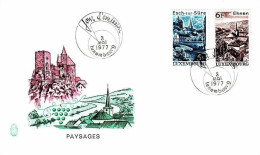 LUXEMBOURG MI-NR. 947-948 FDC LANDSCHAFTEN BURG - FDC