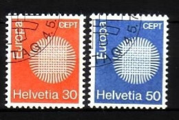 SCHWEIZ MI-NR. 923-924 GESTEMPELT(USED) EUROPA 1970 SONNENSYMBOL - 1970