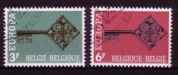 BELGIEN MI-NR. 1511-1512 GESTEMPELT(USED) EUROPA 1968 KREUZBARTSCHLÜSSEL - 1968