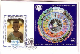 SAO TOMÉ E PRINCIPE BLOCK 34 FDC UNICEF JAHR DES KINDES 1979 - Sao Tome And Principe