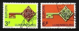 LUXEMBURG MI-NR. 771-772 O EUROPA 1968 - KREUZBARTSCHLÜSSEL - 1968