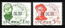 SCHWEDEN MI-NR. 1106-1107 GESTEMPELT(USED) EUROPA 1980 PERSÖNLICHKEITEN - 1980