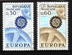 FRANKREICH MI-NR. 1578-1579 GESTEMPELT(USED) EUROPA 1967 ZAHNRÄDER - 1967