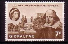 GIBRALTAR MI-NR. 166 POSTFRISCH(MINT) WILLIAM SHAKESPEARE 1964 - Gibraltar