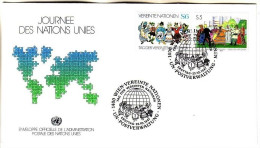 UNO WIEN MI-NR. 75-76 FDC TAG DER VEREINTEN NATIONEN 1987 - FDC