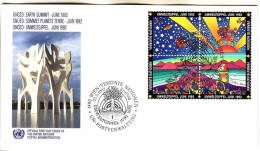 UNO WIEN MI-NR. 129-132 FDC UMWELTGIPFEL UNCED 1992 PETER MAX - FDC