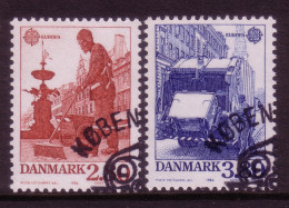 DÄNEMARK MI-NR. 882-883 GESTEMPELT(USED) EUROPA 1986 UMWELTSCHUTZ MÜLLWAGEN STRASSENFEGER - Gebraucht