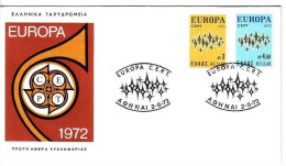 GRIECHENLAND MI-NR. 1106-1107 FDC EUROPA 1972 STERNE - 1972