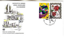 UNO NEW YORK MI-NR. 805-806 FDC DAUERMARKEN 1999 ROSEN - FDC