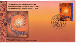 UNO NEW YORK 830 FDC INTERNATIONALES JAHR DER DANKSAGUNG 2000 - FDC