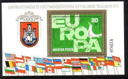 UNGARN BLOCK 126 A POSTFRISCH(MINT) KSZE 1977 FLAGGEN WAPPEN MITLÄUFER - Briefmarken