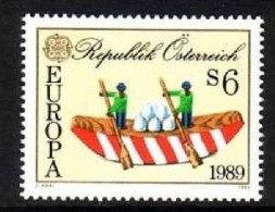 ÖSTERREICH MI-NR. 1956 POSTFRISCH(MINT) EUROPA 1989 KINDERSPIELE HOLZSPIELZEUG - 1989