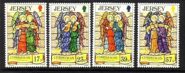 JERSEY MI-NR. 635-638 POSTFRISCH(MINT) WEIHNACHTEN 1993 GLASMALEREI - Jersey