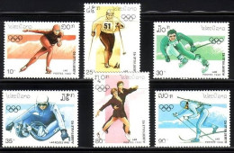 LAOS MI-NR. 1210-1215 POSTFRISCH(MINT) WINTEROLYMPIADE ALBERTVILLE 1992 SKI RODELN BIATHLON EISSCHNELLLAUF EISKUNSTLAUF - Laos