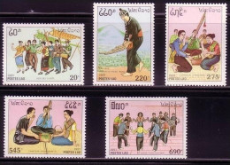 LAOS MI-NR. 1276-1280 POSTFRISCH(MINT) TRADITIONELLE FESTE 1991 - Dance