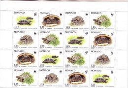 MONACO 2046-2049 POSTFRISCH(MINT) Kleinbogen - GRIECHISCHE LANDSCHILDKRÖTE WWF - Tortues