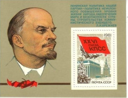 SOWJETUNION BLOCK 149 POSTFRISCH(MINT) LENIN 1981 KONGREßPALAST Und SPASSKIJ TUM MOSKAU - Lénine