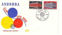 ANDORRA FRANZÖSISCH MI-NR. 214-215 FDC CEPT 1969 - 1969