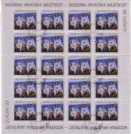 KROATIEN MI-NR. 240-242 GESTEMPELT(USED) KLEINBOGENSATZ EUROPA 1993 ZEITGENÖSSISCHE KUNST - 1993