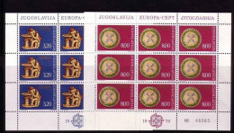 JUGOSLAWIEN MI-NR. 1635-1636 POSTFRISCH(MINT) KLEINBOGENSATZ EUROPA 1976 KUNSTHANDWERK - 1976