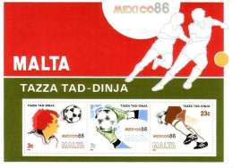 MALTA BLOCK 9 POSTFRISCH(MINT) FUSSBALL WM MEXIKO 1986 - Malte
