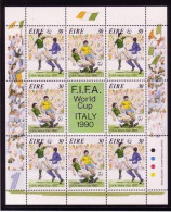 IRLAND MI-Nr. 712-713 POSTFRISCH(MINT) KLEINBOGEN FUSSBALL WM ITALIEN 1990 - Blocks & Sheetlets