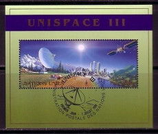 UNO GENF BLOCK 11 GESTEMPELT(USED) UNISPACE III ERKUNDUNGSSATELLITEN 1999 - Hojas Y Bloques