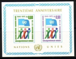 UNO GENF BLOCK 1 POSTFRISCH 30 JAHRE VEREINTE NATIONEN 1975 - Blocks & Sheetlets